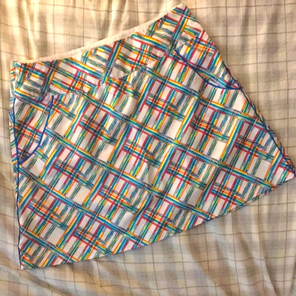 adidas Pants - Adidas colorful plaid print skort